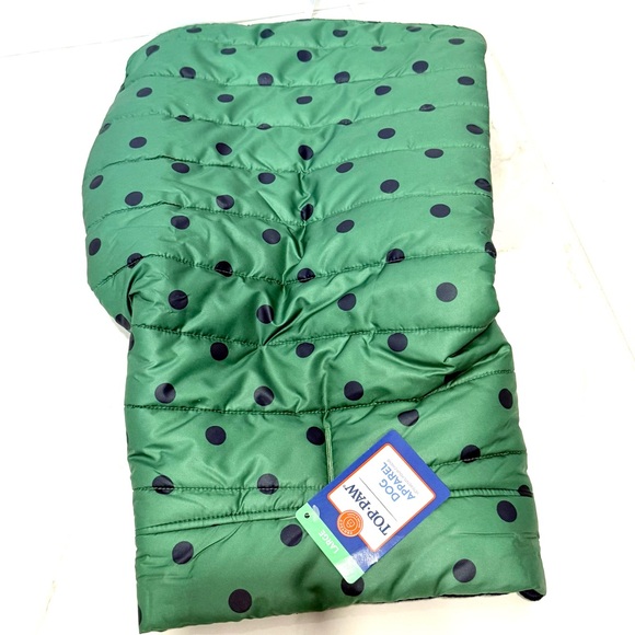 Top Paw Green and Navy Dog Apparel LARGE - Picture 3 of 5